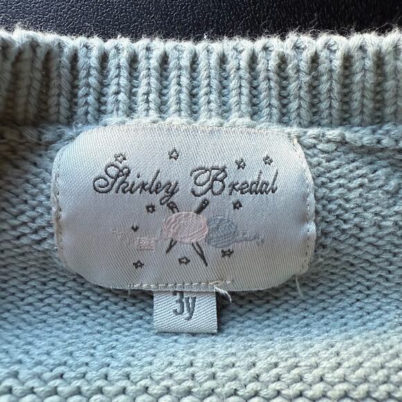 SHIRLEY BREDAL 3Y Flora Cardigan Hand Knit VG Cotton Artisan Heirloom Keepsake - Picture 5 of 8
